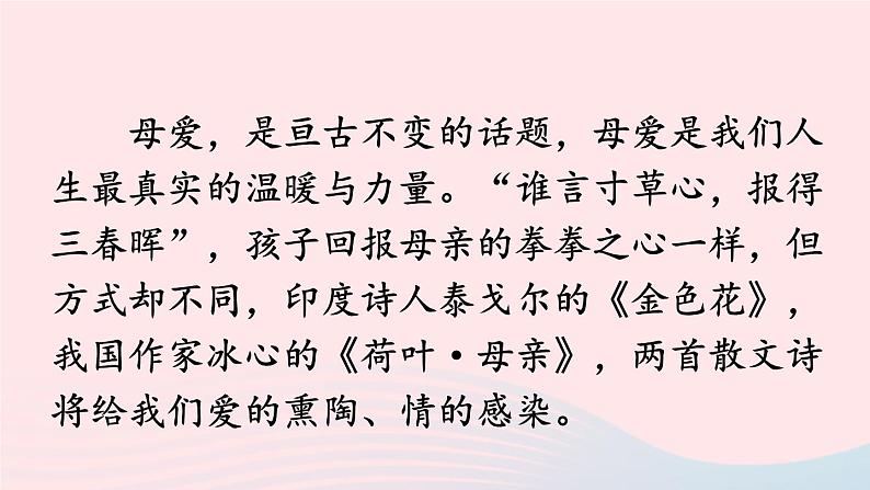 2023七年级语文上册第二单元7散文诗二首配套课件新人教版第3页