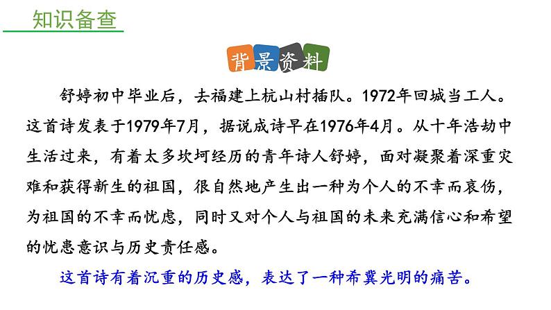 统编版九年级语文下册 1《祖国啊，我亲爱的祖国课件PPT07