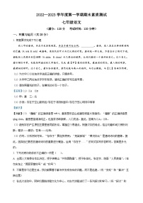 河南省驻马店市平舆县2022-2023学年七年级上学期期末语文试题（解析版）