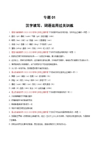 专题01 汉字读写+词语运用（过关训练）- 2023-2024学年七年级上学期语文期中复习大礼包（统编版）