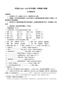 陕西省安康市汉阴县2022-2023学年九年级上学期期中语文试题