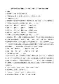 辽宁省大连市金普新区一二四中学2023-2024学年八年级上学期十月月考语文试卷