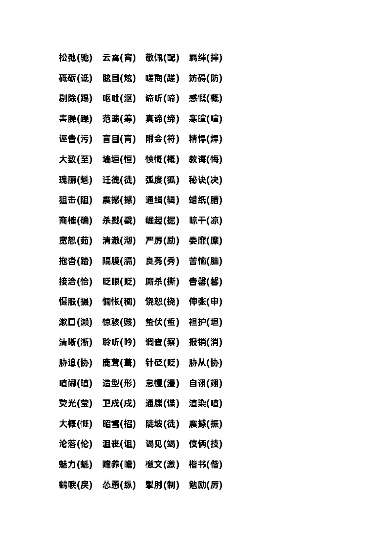初中语文易错词语+成语最全汇总第2页