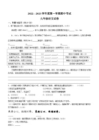 河南省商丘市夏邑县2022-2023学年九年级上学期期中语文试题