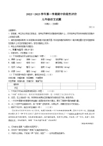 河南省濮阳市范县2022-2023学年九年级上学期期中语文试题