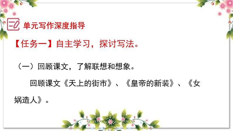 第六单元写作 发挥联想和想象+小标题作文写作技巧 七年级语文上册2023-2024学年统编版课件PPT08
