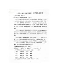 山东省枣庄市滕州市北辛街道北辛中学2023-2024学年九年级上学期10月月考语文试题