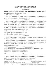 广西河池市凤山县2022-2023学年八年级上学期期中语文试题