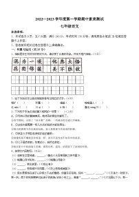 河南省驻马店西平县2022-2023学年七年级上学期期中语文试题