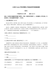 广西壮族自治区玉林市2022-2023学年九年级上学期期末语文试题