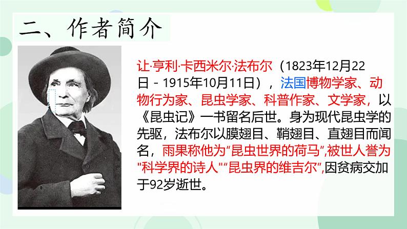 名著导读 《昆虫记》：科普作品的阅读课件PPT03