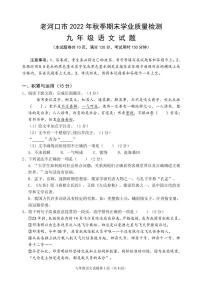 湖北省襄阳市老河口市2022-2023学年九年级上学期期末考试语文试题
