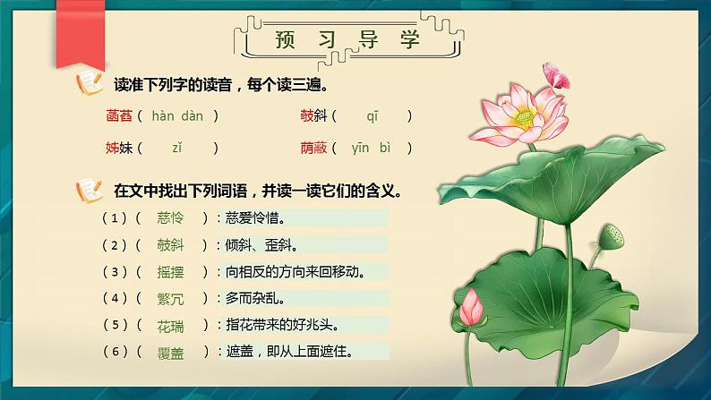 《荷叶 母亲》公开课课件第5页