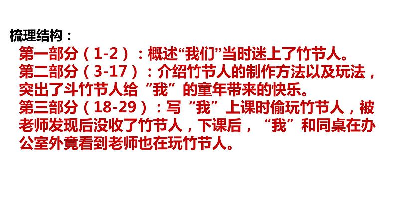 初中六年级上册语文课件---9.《竹节人》07