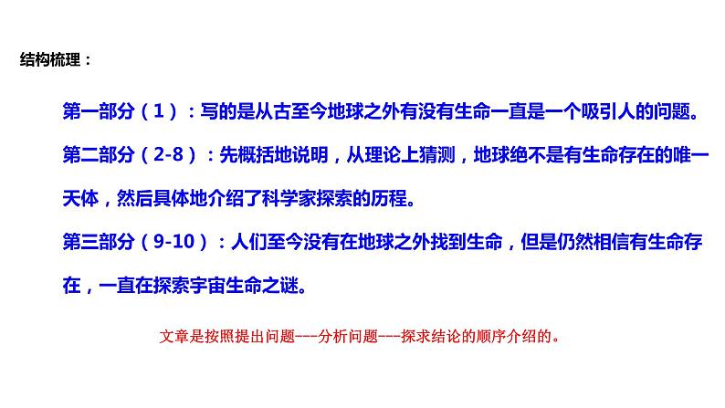 初中六年级上册语文课件---10.《宇宙生命之谜》第5页