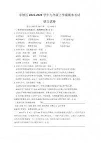 四川省眉山市东坡区2021-2022学年九年级上学期期末考试语文试卷