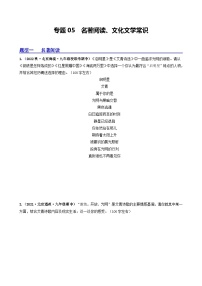 【期中真题】（北京专用）2023-2024学年九年级语文上学期期中真题分类专题汇编 专题05 名著阅读、文化文学常识-试卷.zip