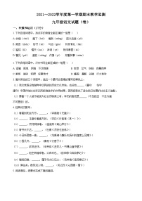 精品解析：陕西省咸阳市秦都区2021-2022学年九年级上学期期末语文试题