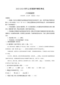 期中模拟卷（重庆）2023-2024学年八年级语文上学期期中模拟考试试题及答案（含答题卡）