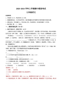 期中模拟卷02（江苏）2023-2024学年九年级语文上学期期中模拟考试试题及答案（含答题卡）