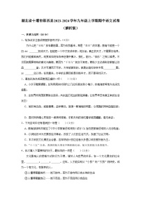 湖北省十堰市郧西县2023-2024学年九年级上学期期中语文试卷