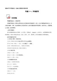 专题11  环境描写 2024年中考语文记叙文阅读专讲专练（原卷版）