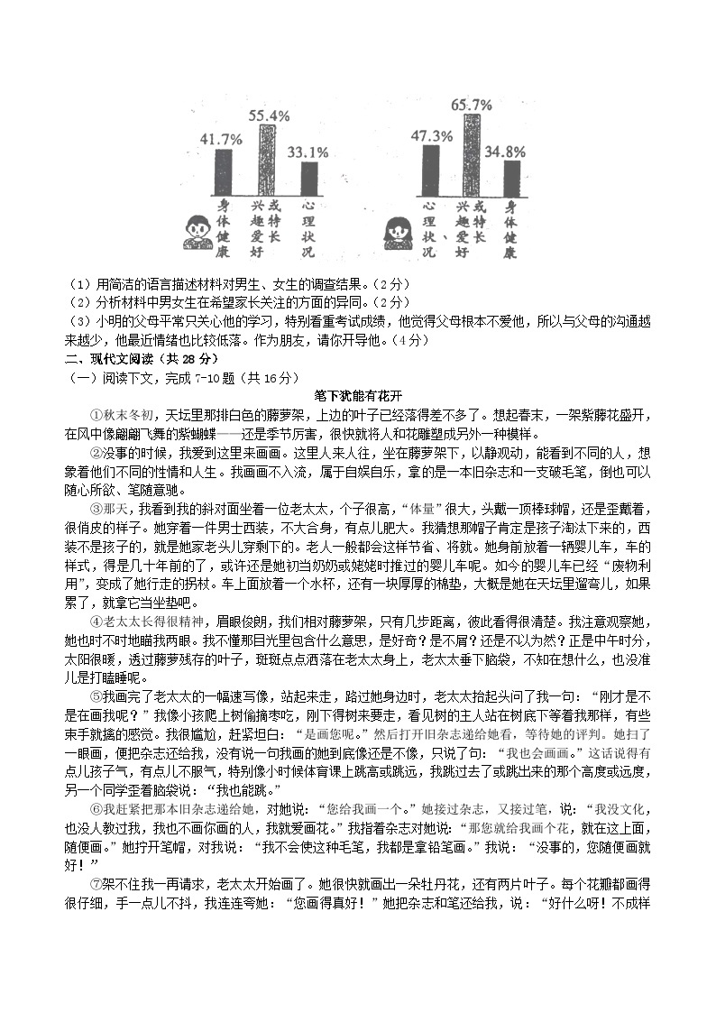 2020-2021学年河南省信阳市固始县八年级下学期期中语文试题及答案02