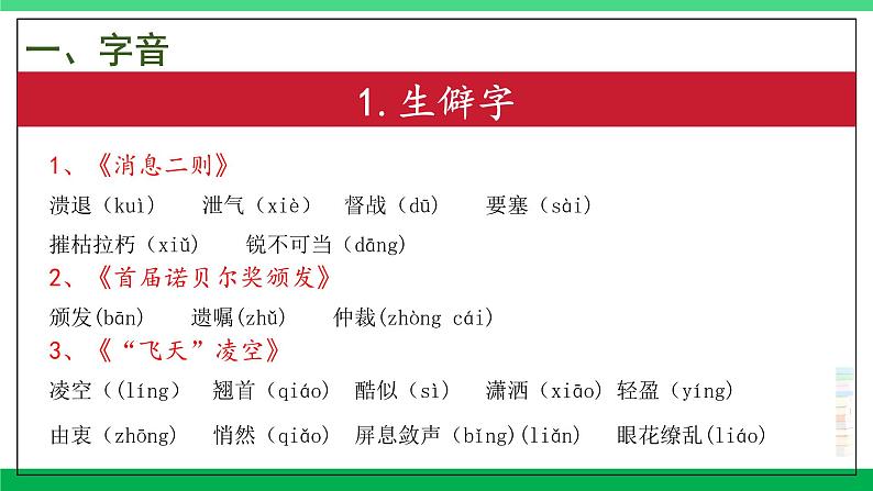2023-2024学年八年级语文上学期期中考点大串讲（统编版） 专题01 字词积累、文学常识【考题猜想】（学生版）+答案+知识清单03