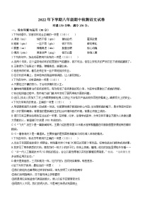 湖南省娄底市双峰县乡镇学校联考2022-2023学年八年级上学期期中语文试题（附答案）