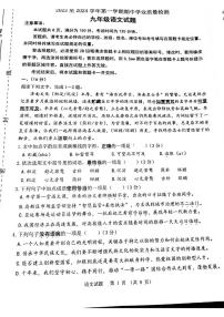山东省济南市高新区2023-2024学年九年级上学期期中语文试题