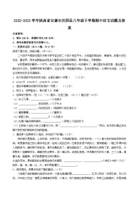 2022-2023学年陕西省安康市汉阴县八年级下学期期中语文试题及答案