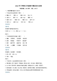 湖南省娄底市双峰县乡镇学校联考2022-2023学年七年级上学期期中考试语文试题（解析版）