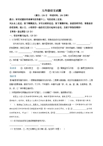 江苏省宿迁市泗洪县2022-2023学年九年级上学期期末语文试题（解析版）