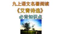 初中语文人教部编版九年级上册名著导读（一）《艾青诗选》：如何读诗集体备课ppt课件