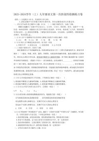 江西省吉安市第二中学2023-2024学年九年级上学期10月月考语文试题