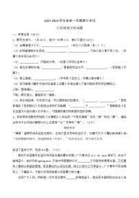 广东省江门市新会葵城中学2023-2024学年九年级上学期11月期中语文试题