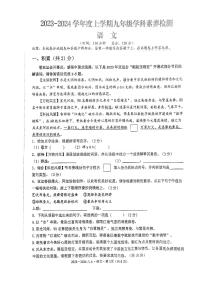 南宁十四中2023-2024学年度上学期九年级段考语文试卷
