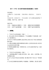 初中（中考）语文病句梯度训练精选题8（较难）