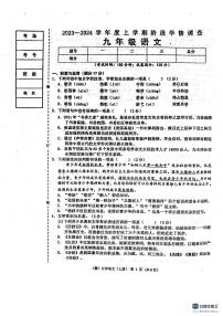 辽宁省鞍山市岫岩满族自治县2023-2024学年九年级上学期11月期中语文试题