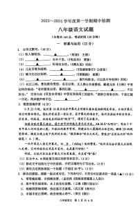 江苏省徐州市2023-2024学年八年级上学期11月期中语文试题