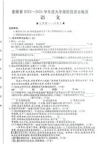 安徽省阜阳市太和县2023-2024学年九年级上学期11月期中考试语文试题