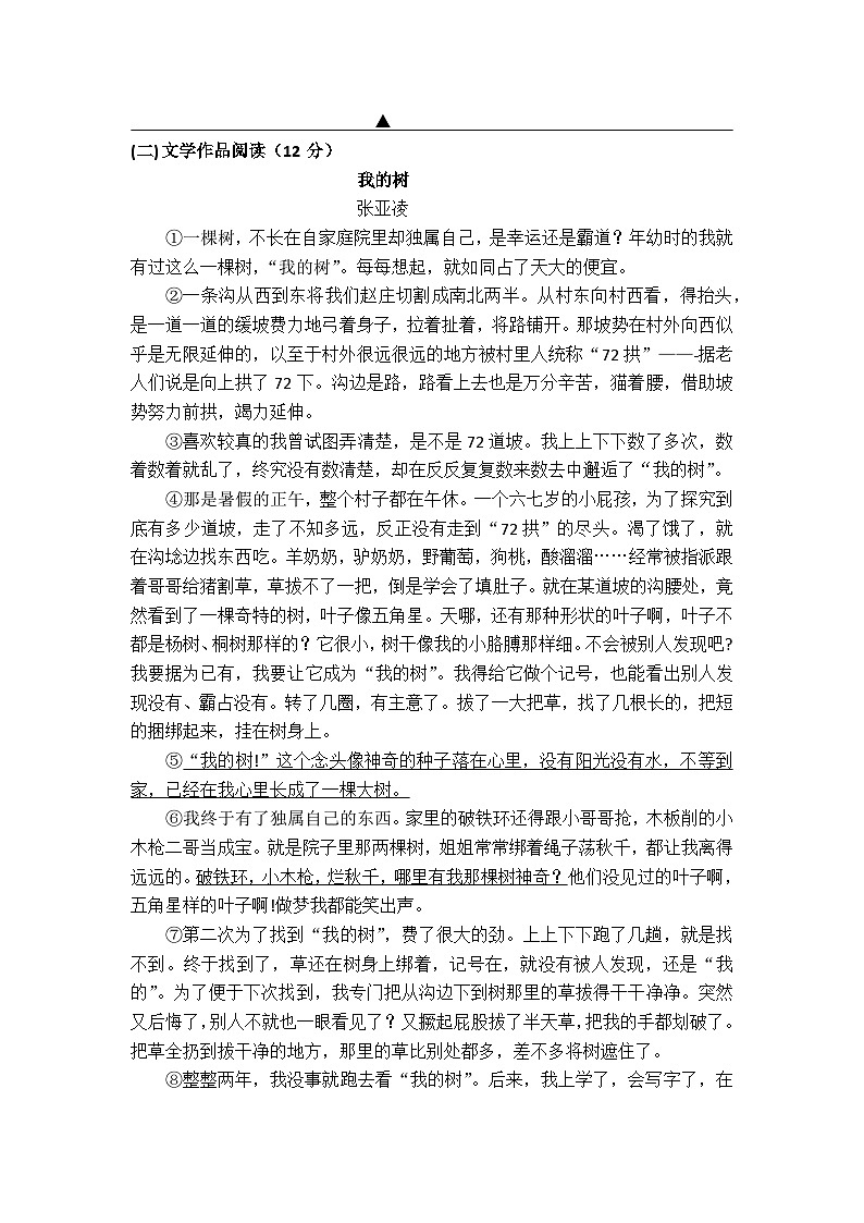 浙江省绍兴市新昌县拔茅中学等校联考2023-2024学年七年级上学期期中语文试题第3页