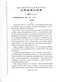 湖北省武汉市东西湖区2023-2024学年九年级上学期期中考试语文试题
