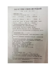 湖南省常德市桃源县片区联考（东片区和西片区）2023-2024学年八年级上学期期中考试语文试题