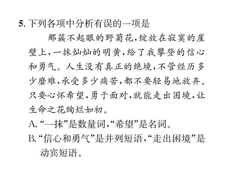 人教版九年级语文上期末专题复习专题5语文知识 课时训练ppt06