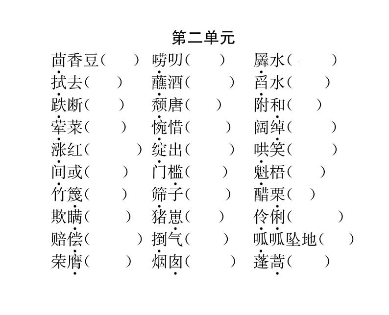 人教版九年级语文下期末专题复习专题1字音与字形课时训练ppt第3页