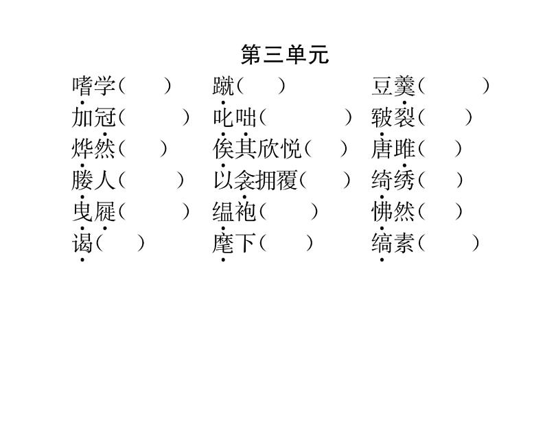 人教版九年级语文下期末专题复习专题1字音与字形课时训练ppt05