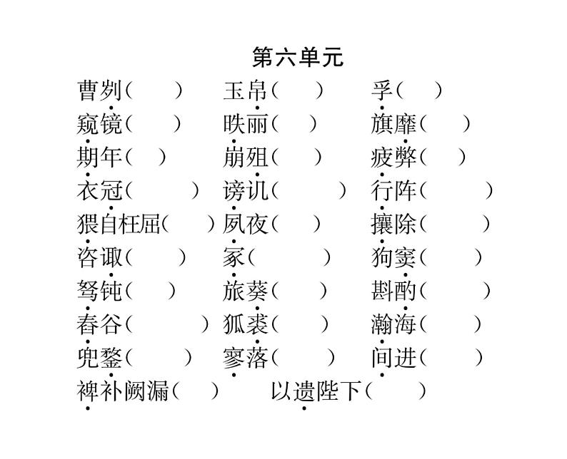 人教版九年级语文下期末专题复习专题1字音与字形课时训练ppt第8页