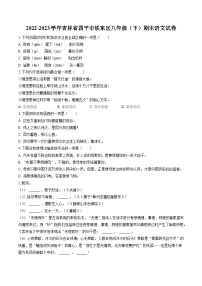 2022-2023学年吉林省四平市铁东区八年级（下）期末语文试卷(含答案解析)