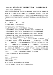 2022-2023学年江苏省宿迁市湖滨新区八年级（下）期末语文试卷(含答案解析)